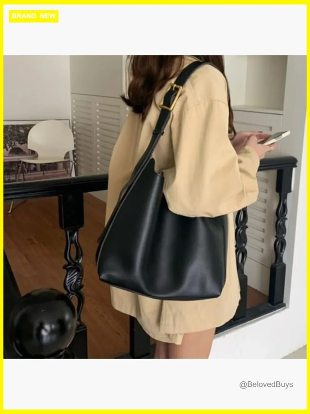 Faux Leather Slouchy Hobo Bag with Wallet, Crossbody Tote
